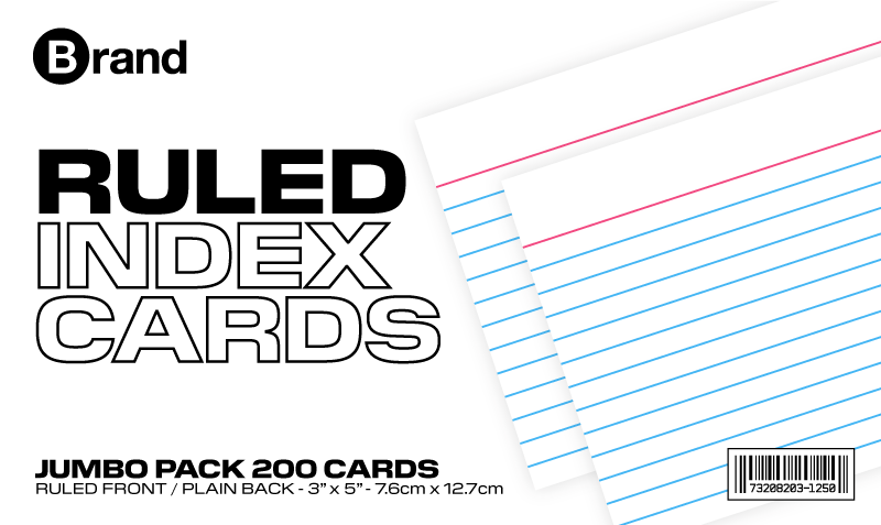 50 Ct. 3 X 5, Spiral Bound Colored Index Cards Ruled – hrkgroup